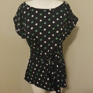 Banana Republic Black Polka Dot Blouse